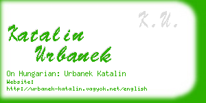 katalin urbanek business card